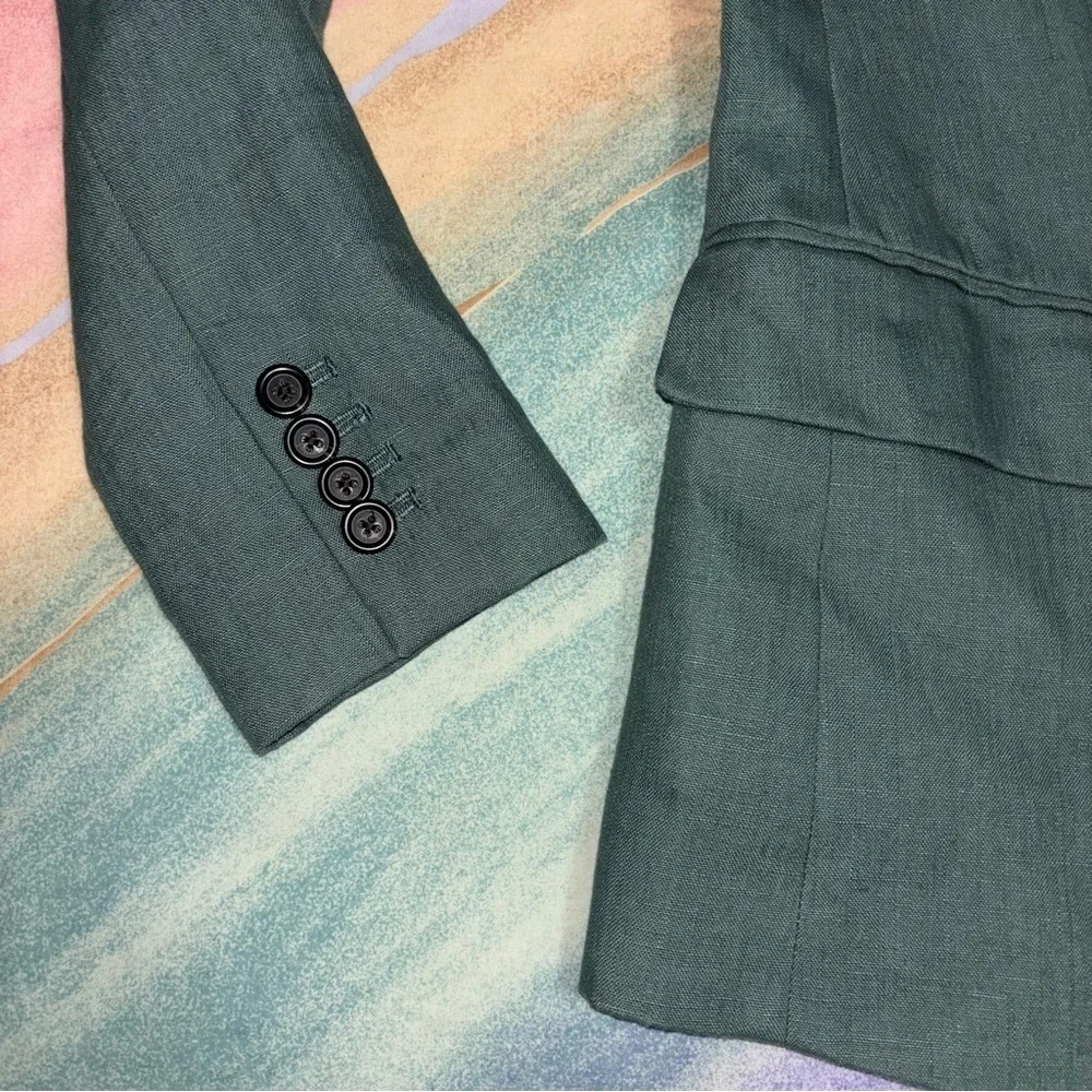 J. Crew - Green linen blazer size 2
